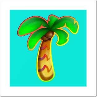 Palm tree Coconut Posters and Art